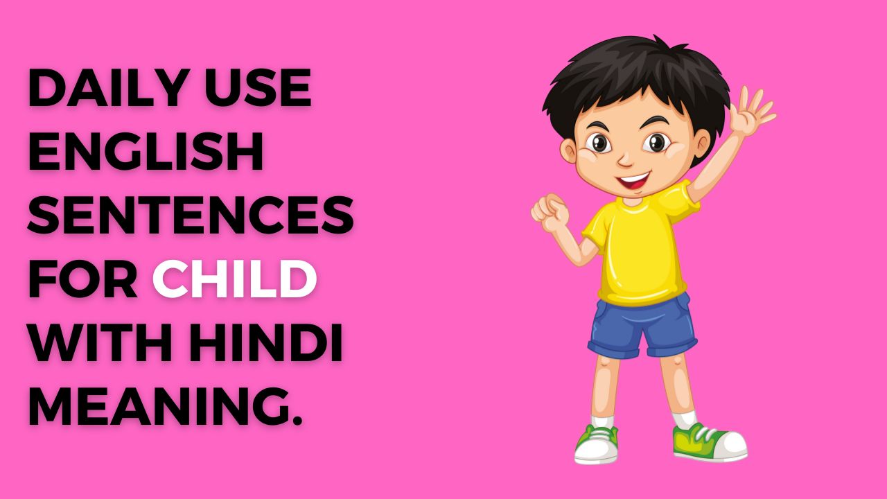Daily use English Sentences for Children
